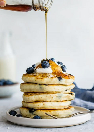 Protein Packed Vegan Blueberry Pancakes